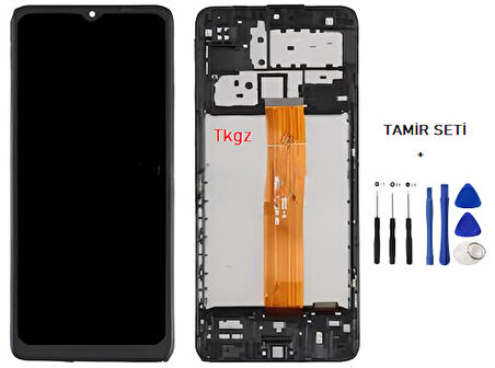 Tkgz - Samsung Galaxy M12  - SM-M127 Uyumlu Lcd Ekran Dokunmatik Orijinal ÇITALI + TAMİR SETİ