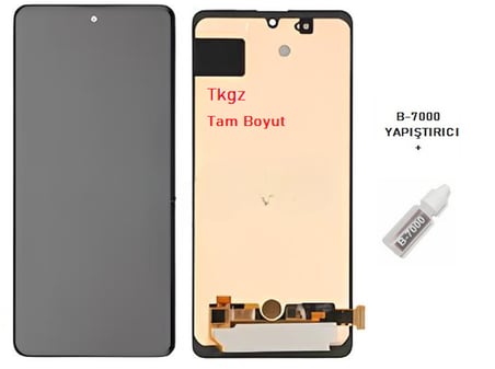 Tkgz - Samsung Galaxy A71 - SM-A715 Uyumlu Lcd Ekran Dokunmatik Orijinal + B-7000