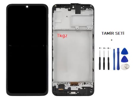 Tkgz - Samsung Galaxy M30S - SM-M307 Uyumlu Lcd Ekran Dokunmatik Orijinal ÇITALI + TAMİR SETİ