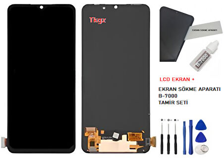 Tkgz - Oppo A91 Uyumlu Lcd Ekran Dokunmatik Orijinal OLED + B-7000 + TAMİR SETİ