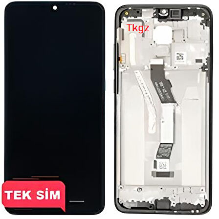 Tkgz - Xiaomi Redmi NOTE 8 PRO Uyumlu Lcd Ekran Dokunmatik Orijinal ÇITALI SİYAH