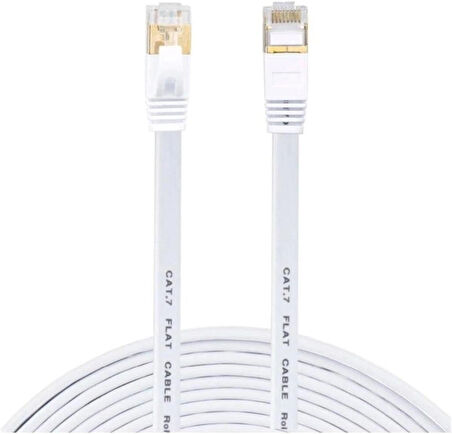Lunatic Tkz 5344 Cat7 Rj45 Modem Internet Kablosu 20 Metre 10gbps 600mhz UÇLARI FABRİKASYON TAKILI Bilgisayar Modem İnternet Ethernet Kablosu