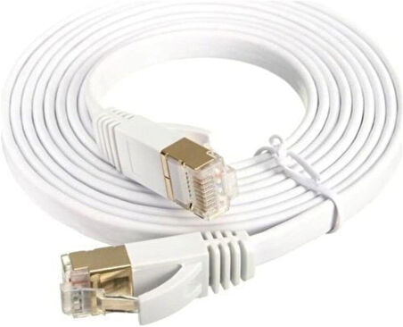 Lunatic Tkz 5344 Cat7 Rj45 Modem Internet Kablosu 20 Metre 10gbps 600mhz UÇLARI FABRİKASYON TAKILI Bilgisayar Modem İnternet Ethernet Kablosu