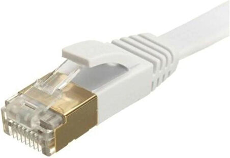 Lunatic Tkz 5344 Cat7 Rj45 Modem Internet Kablosu 20 Metre 10gbps 600mhz UÇLARI FABRİKASYON TAKILI Bilgisayar Modem İnternet Ethernet Kablosu