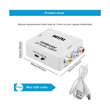 Lunatic 5245 HDMI To Av Rca Tos Çevirici Dönüştürücü Adaptör