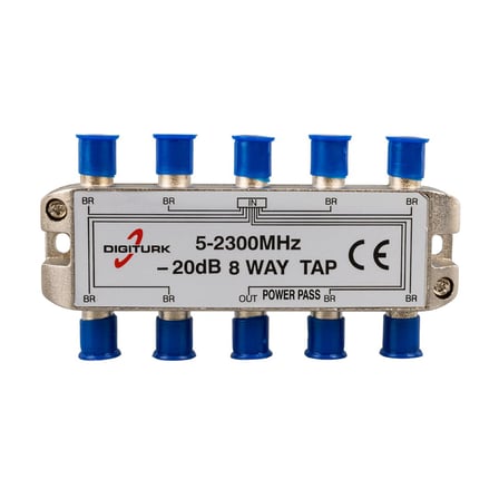 DIGITURK 4816 5-2150 MHZ 20DB 8 YOLLU TAP SWITCH 1/8 SPLITTER