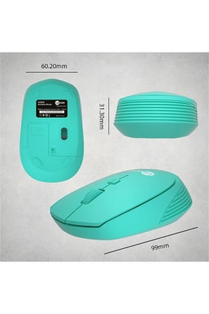 Ws202 Kablosuz 1200dpı 4 Tuşlu Optik Turkuaz Uyumlu Pil Tasarruflu 15 Metre Menzilli Mouse