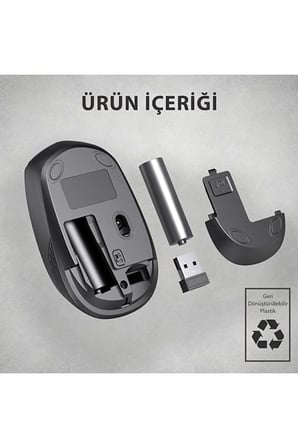 Ws202 Kablosuz 1200dpı 4 Tuşlu Optik Turkuaz Uyumlu Pil Tasarruflu 15 Metre Menzilli Mouse