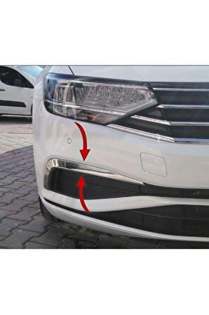 Vw Passat B8.5 2019 Sd Krom Sis Çerçevesi 2 Prç. Paslanmaz Çelik