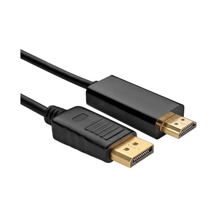 Lunatic 1843 1.8 Metre Displayport To HDMI Çevirici Dönüştürücü Adaptör Kablosu 24 Ayar Altın Kaplama Giriş Uçları Yüksek Kaliteli