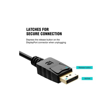 Lunatic 1843 1.8 Metre Displayport To HDMI Çevirici Dönüştürücü Adaptör Kablosu 24 Ayar Altın Kaplama Giriş Uçları Yüksek Kaliteli