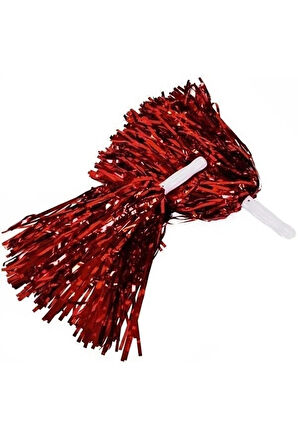 Kutlama Ponponları 2 Li Metalik Kırmızı