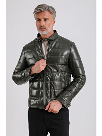 Gabriel Erkek Şişme Hakiki Deri Mont