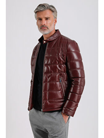 Gabriel Erkek Şişme Hakiki Deri Mont