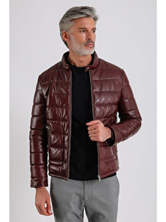 Gabriel Erkek Şişme Hakiki Deri Mont