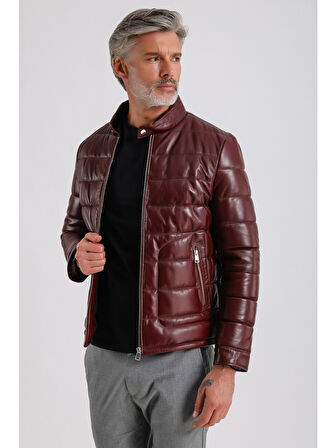 Gabriel Erkek Şişme Hakiki Deri Mont