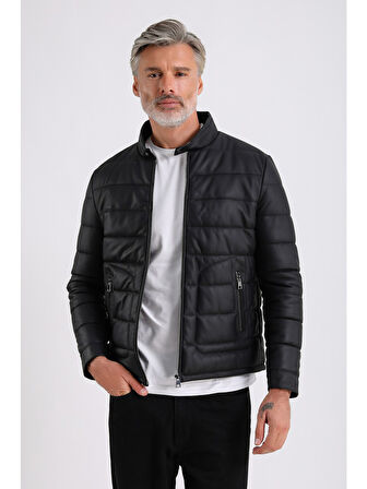 Gabriel Erkek Şişme Hakiki Deri Mont