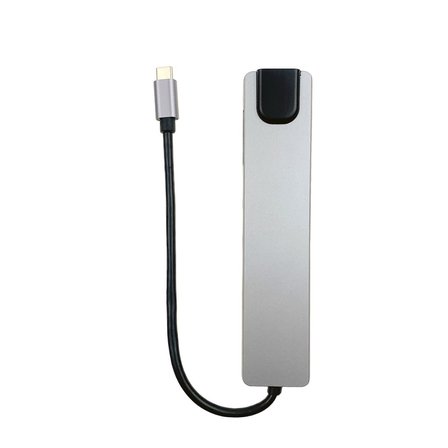 Lunatic 7020 USB Type-C Hub Dönüştürücü 8 in 1 Çoklayıcı - HDMI, 2 Adet USB 3.0, 2 Adet USB C, SD/MicroSD, Ethernet - Çevirici 8li Port USB C Adaptör Bağlantı Noktası Ara Kablo