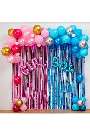 GL Cinsiyet Partisi Lüks Balon Seti Folyo Balonlu Collection model 865029