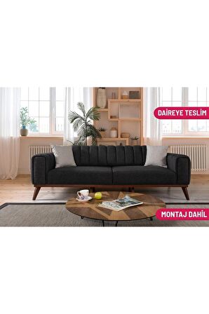 VELAR YATAKLI KANEPE KETEN ANTRASİT