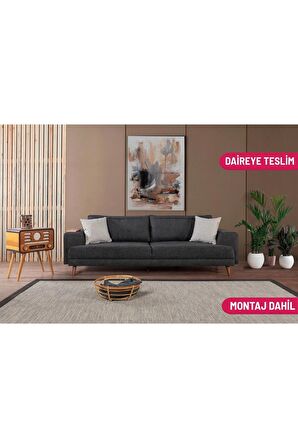 NOBİS YATAKLI KANEPE KETEN ANTRASİT