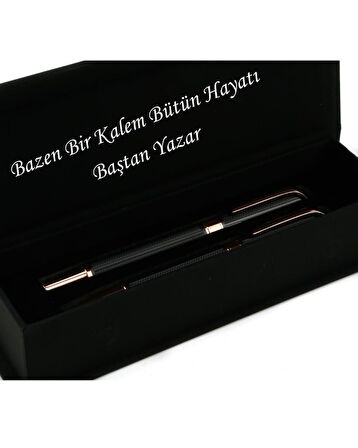 Lüks Kutulu Roller ve Tükenmez Kalem Seti