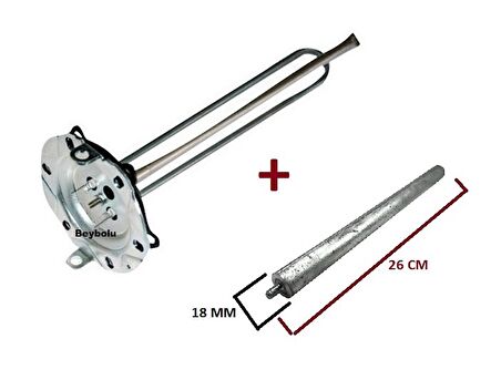  Baymak Anot + Rezistans , Termosifon Titanyum Rezistansı 2000 Watt