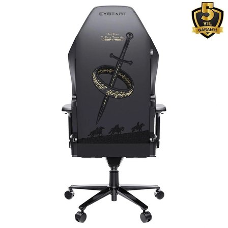 Cybeart Lord of The Rings Series Black Edition PU Deri Bel Destekli 4D Hafızalı Yastık Oyuncu Koltuğu 