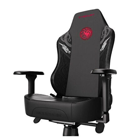 Cybeart Game of Thrones Series House Targaryen Edition PU Deri Bel Destekli 4D Hafızalı Yastık Oyuncu Koltuğu