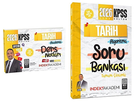 2026 KPSS Tarih Algoritma Soru Bankası ve Ders Notları Seti Aydın Yüce İndeks Akademi