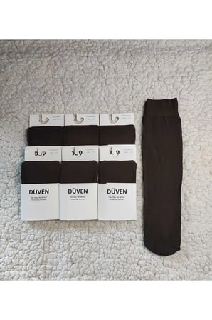 6'li Paket Cotton Dizaltı Mat Extra Yumuşak Kakao Pantolon Çorap