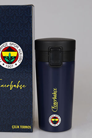 DEKOMUS İLE LİSANSLI FENERBAHÇE ÇELİK TERMOS 400 ML "ÖZEL KUTULU COMFORT KALEM HEDİYELİ"