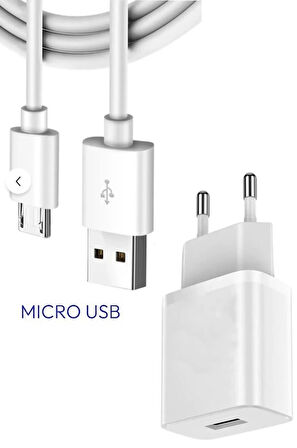 Micro Usb Girişli Tüm Akıllı Cihazlara Uyumlu Data Aktarım Kablosu Ve Adaptör Hızlı Şarj Cihazı