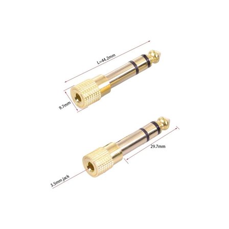 Lunatic 5844 6.3 mm Erkek To 3.5 mm Dişi Çevirici Dönüştürücü Jack Adaptörü