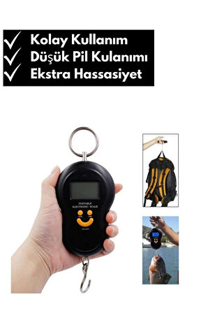 Premium Portable Scale 50kg Dijital Led Ekran Ekstra Hassas El Kantarı Terazi