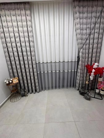 NİVEMESHOME FJ614617 V-60001 ARVEN GRİ  1/3 PİLELİ FON PERDE APM