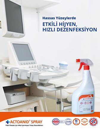 ACTOANID® SPRAY 1 litre 2 adet | Alkol İçermeyen Yüzey Dezenfektanı