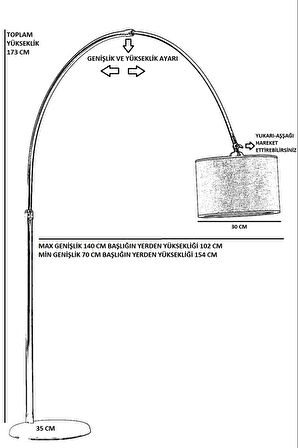VARGAS MAT KROM HASIR GRİ BAŞLIKLI LAMBADER