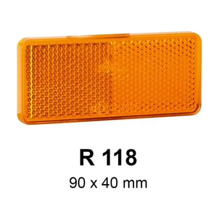 Jokon R 118 Sarı Karavan Reflektörü 90x40 mm Yapışkanlı (JK31.0005.511)