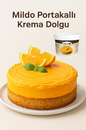 Mildo Portakallı Krema Dolgu 6 Kg - Pasta ve Tatlılar İçin Dolgu Kreması