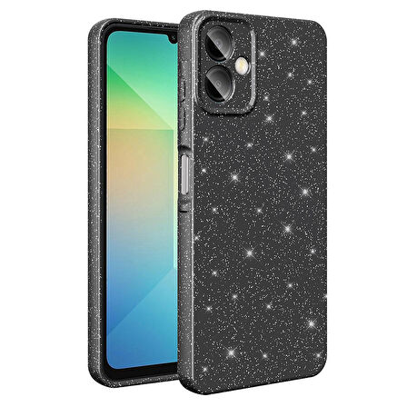 Galaxy A06 Kılıf Kamera Korumalı Simli Parıltılı Lüks Silikon
