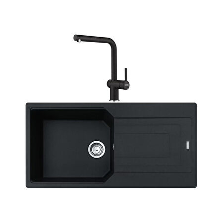 Urban Ubg 611-100 Nero Granit Eviye, Active Plus Doccia 2.0 Batarya Set