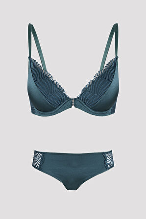 Zümrüt Yeşili Hafif Destekli Sütyen Takımı