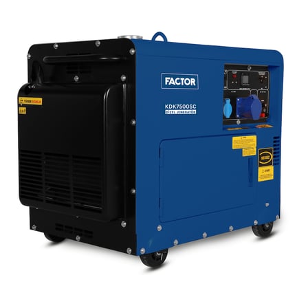 Factor KDK7500SC 6.9 kVA Dizel Kabinli Monofaze Jeneratör Marşlı 11 HP