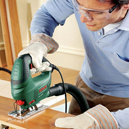 Bosch Pst 650 Dekupaj Testere 500 W Çantalı + Sırt Çantası + Yapıştırıcı + Gözlük Seti