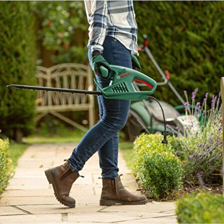 Bosch Easyhedgecut 45 Çit Kesme Makinesi +  Koruma Gözlüğü + Bakım Spreyi + Yedek Misina Seti