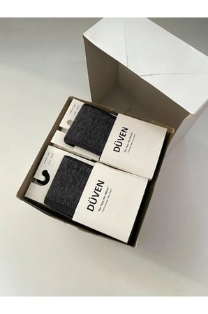 12'Li Siyah Mat Burunlu Comfort Soket Cotton Kısa Çorap