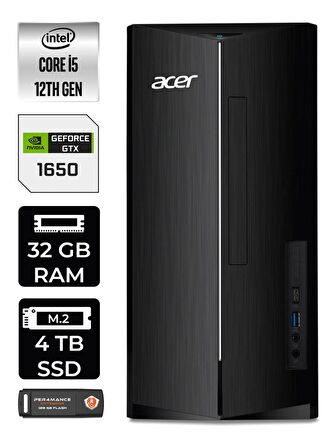 ACER ASPİRE i5 12400 32GB RAM 4TB SSD GTX1650/4GB W11PRO DT.BHUEM.005 MASAÜSTÜ PC & PER4 BELLEK
