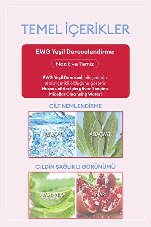 Nemlendirici Etkili Makyaj Temizleyici Su 300ml APIEU Micellar Cleansing Water (Moisture)