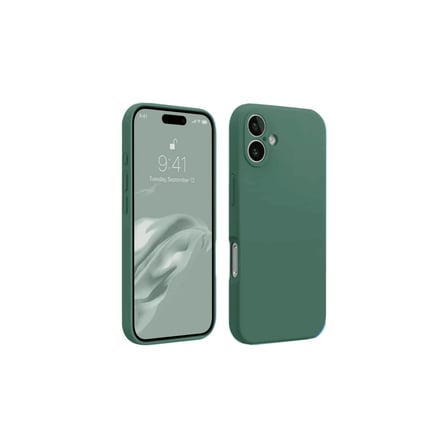 Apple iPhone 16 Plus Kılıf First Silikon - Koyu Yeşil